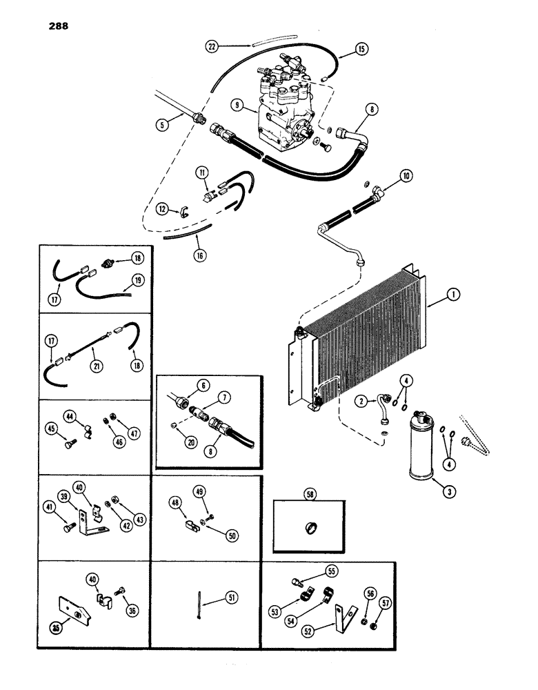 Схема запчастей Case IH 1070 - (288) - AIR CONDITIONER (09) - CHASSIS/ATTACHMENTS