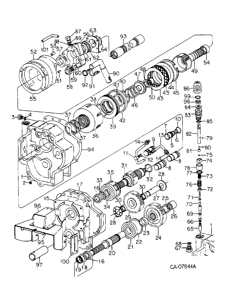 Схема запчастей Case IH 6388 - (07-39) - DRIVE TRAIN, INDEPENDENT POWER TAKE OFF, DUAL SPEED, 6388 TRACTORS (04) - Drive Train