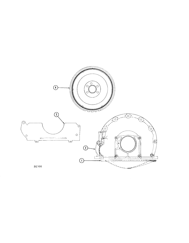 Схема запчастей Case IH 1660 - (258[A]) - CLUTCH HOUSING (10) - ENGINE