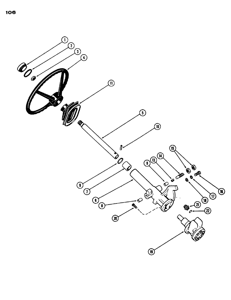 Схема запчастей Case IH 970 - (106) - RIGID STEERING (05) - STEERING