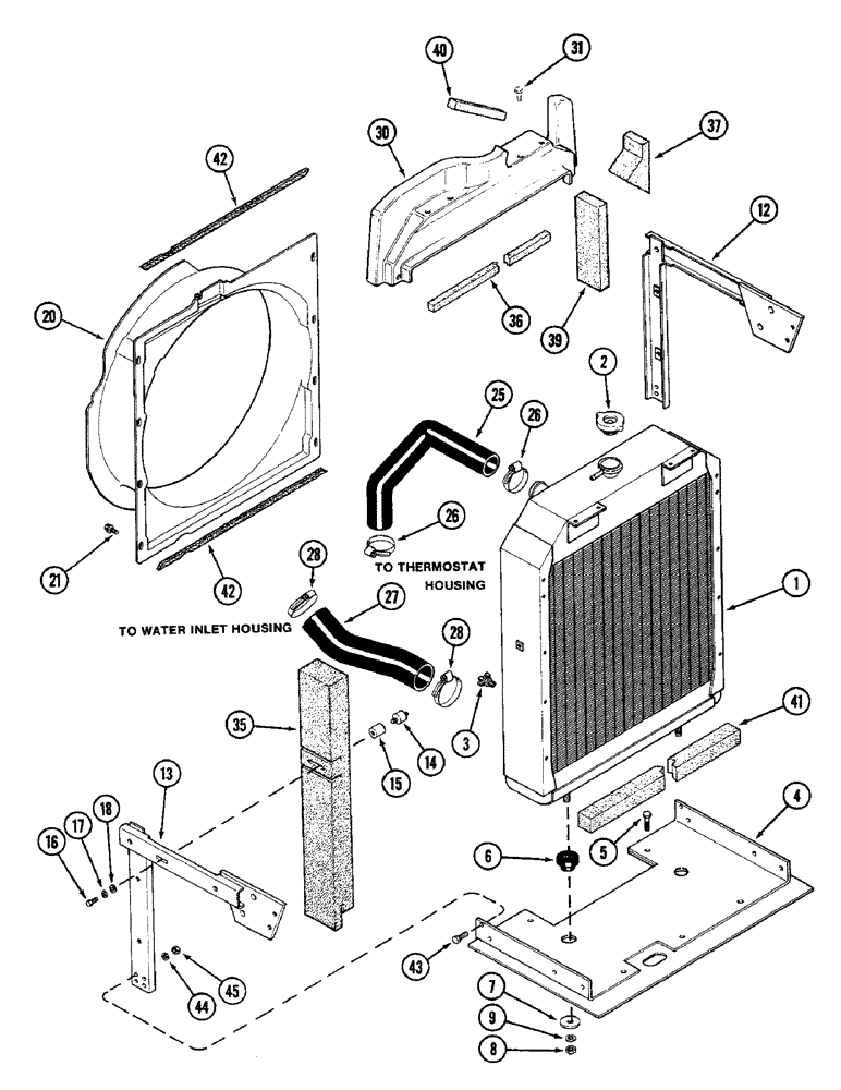 Схема запчастей Case IH 2096 - (2-002) - RADIATOR AND ATTACHING PARTS, 6TA-590 DIESEL ENGINE (02) - ENGINE
