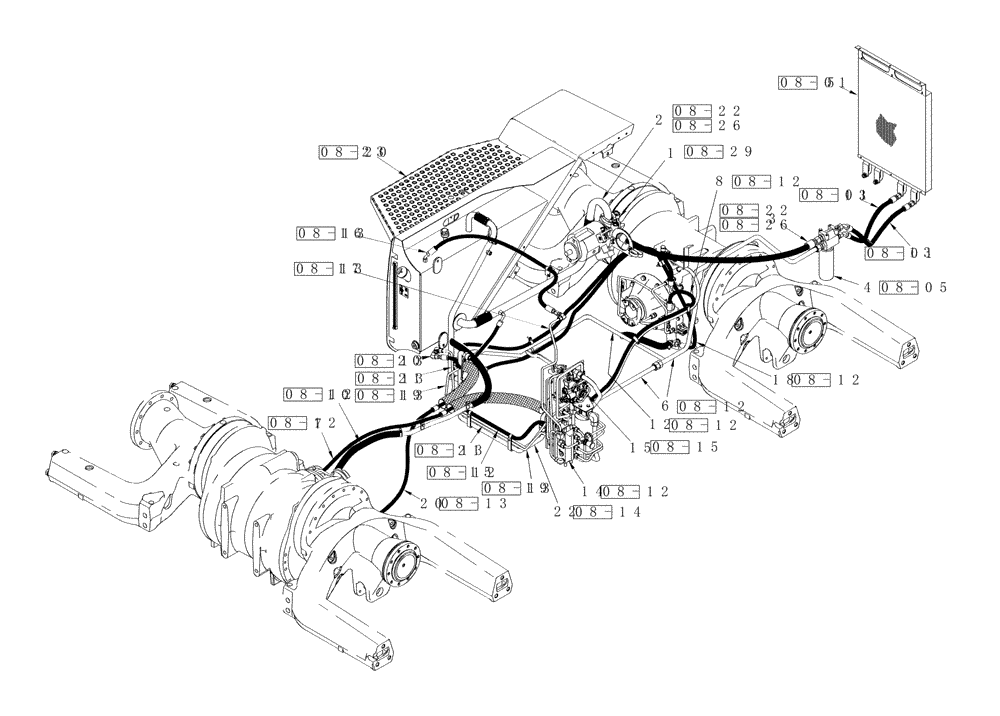 Схема запчастей Case IH STEIGER 435 - (01A-10) - HYDRAULICS - AXLE LUBRICATION & COOLING CIRCUIT, 500 SERIES AXLE, QUADTRAC TRACTOR, 385 / 435 HD (00) - PICTORIAL INDEX