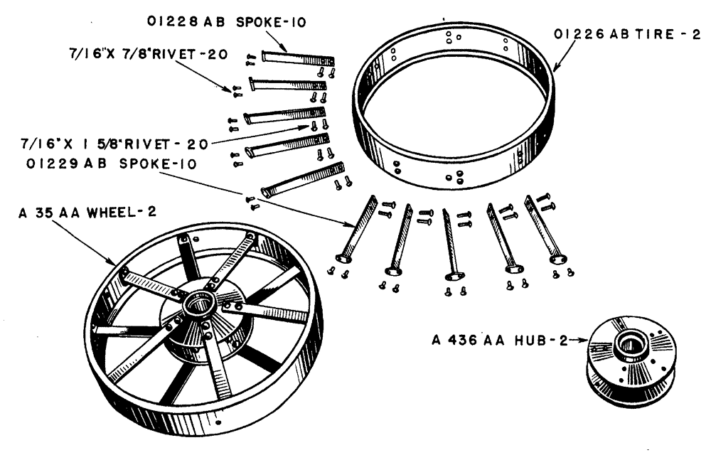 Схема запчастей Case IH LA-SERIES - (074) - FRONT WHEEL - STEEL (06) - POWER TRAIN