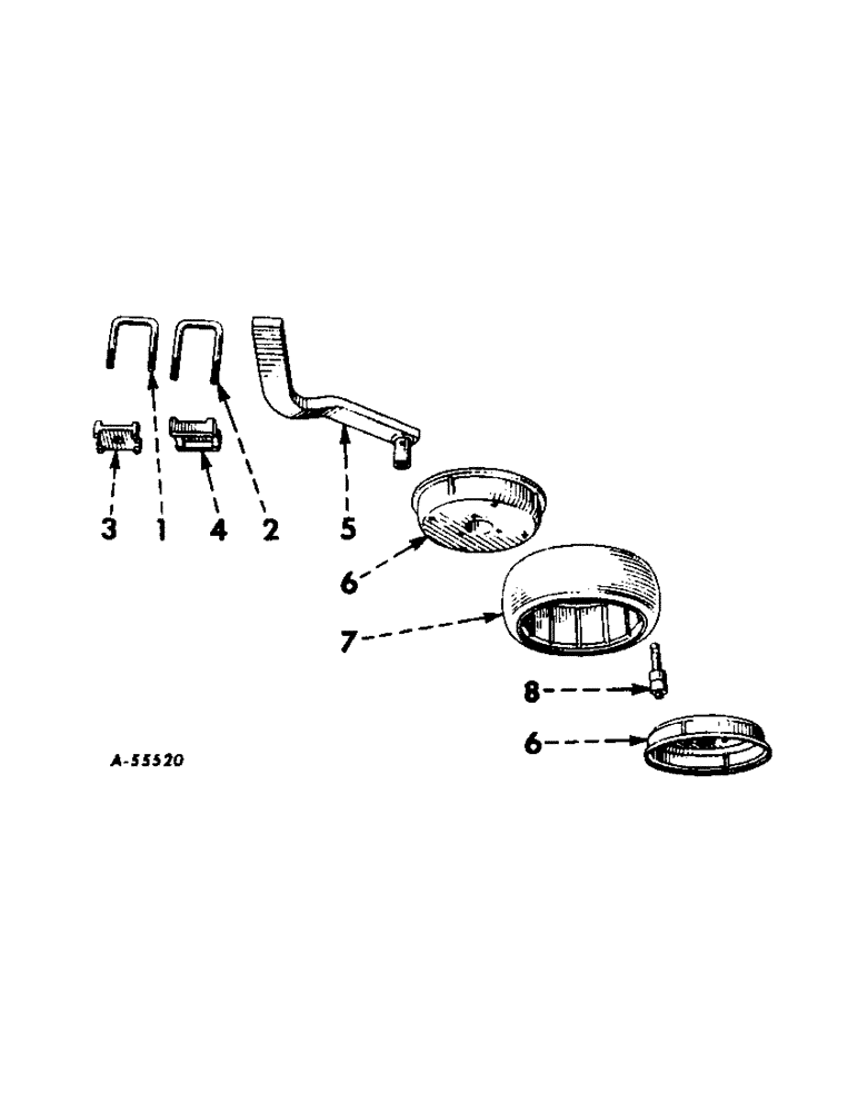 Схема запчастей Case IH 68 - (J-12) - BALL BEARING GAUGE WHEEL 