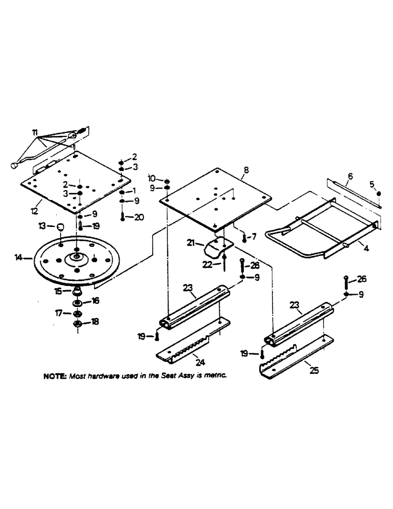 Схема запчастей Case IH 9170 - (01-21) - SEAT ASSEMBLY, SWIVEL AND SLIDE (10) - CAB