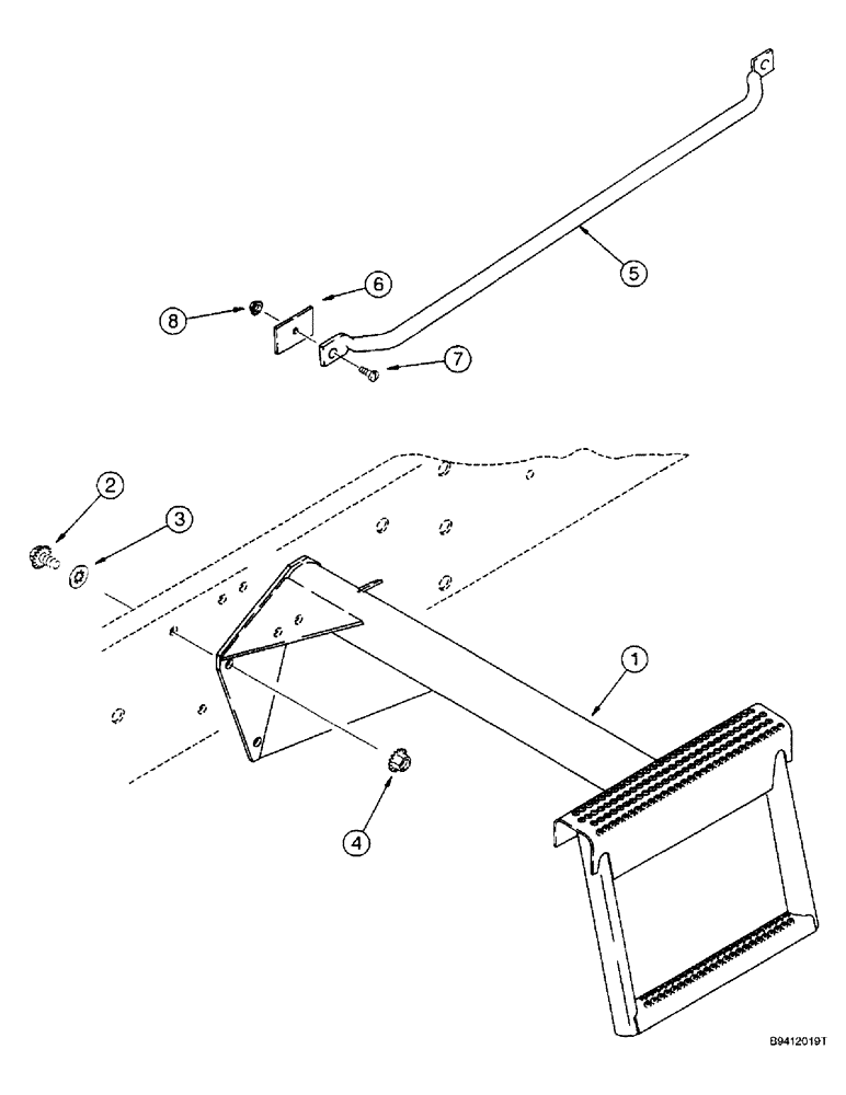 Схема запчастей Case IH 2166 - (9H-22) - RADIATOR ACCESS LADDER (12) - CHASSIS
