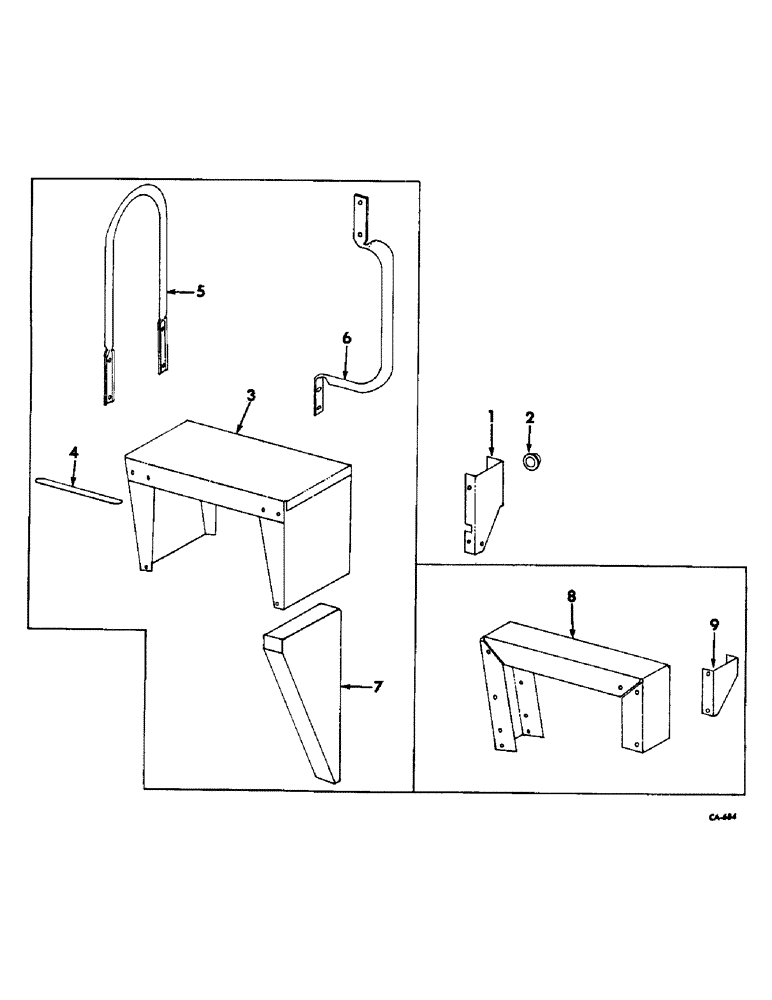 Схема запчастей Case IH 315 - (M-04) - SEAT, OPERATORS PLATFORM AND MISC., OPERATORS PLATFORM EXTENSION (10) - OPERATORS PLATFORM