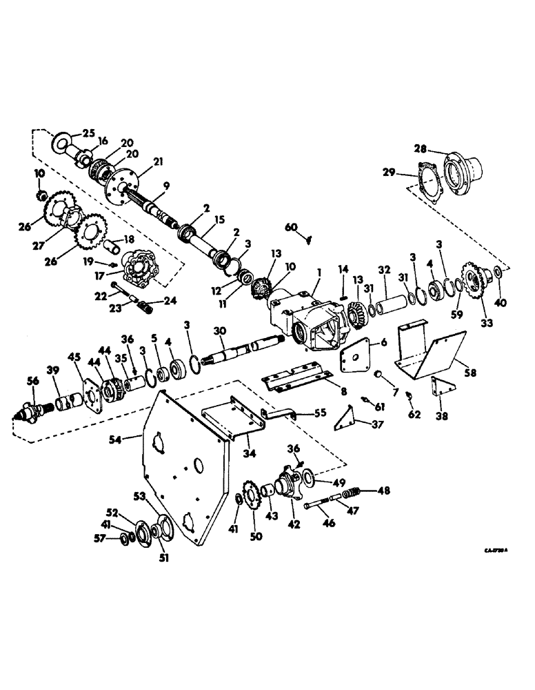 Схема запчастей Case IH 763 - (N-16) - MAIN DRIVE, 763CH SERIAL NO. 895 AND ABOVE AND 764CH (58) - ATTACHMENTS/HEADERS