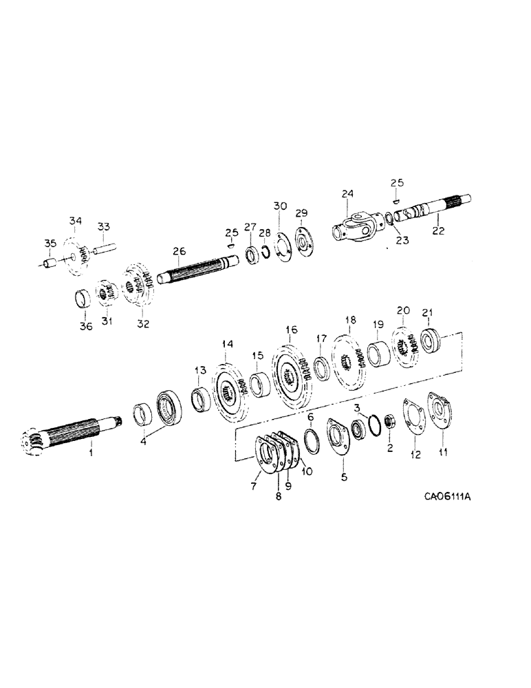 Схема запчастей Case IH 184 - (07-09) - DRIVE TRAIN, TRANSMISSION, 184 TRACTOR (04) - Drive Train