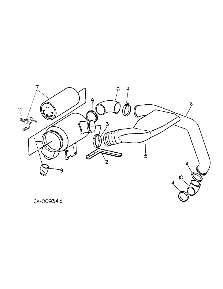 Схема запчастей Case IH 2400 - (12-02) - POWER, AIR CLEANER AND CONNECTIONS Power
