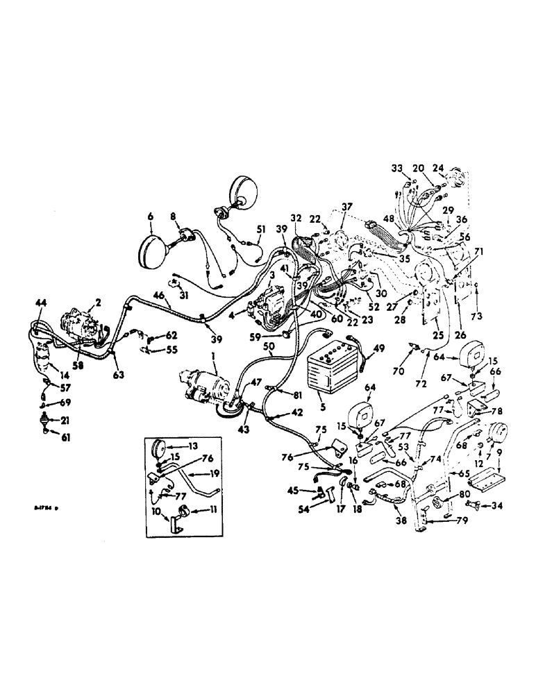 Схема запчастей Case IH 2544 - (G-11) - ELECTRICAL SYSTEM, STARTING AND LIGHTING, FARMALL CARBURETED ENGINE TRACTORS (06) - ELECTRICAL SYSTEMS