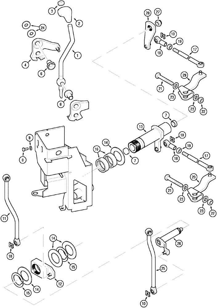 Схема запчастей Case IH CX70 - (06-19) - RANGE SHIFT CONTROLS (06) - POWER TRAIN