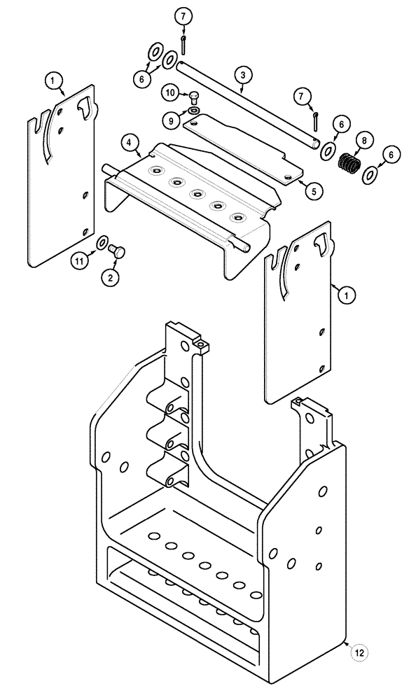 Схема запчастей Case IH MX90C - (09-73) - P.T.O. SHIELD, N.A. ONLY (09) - CHASSIS