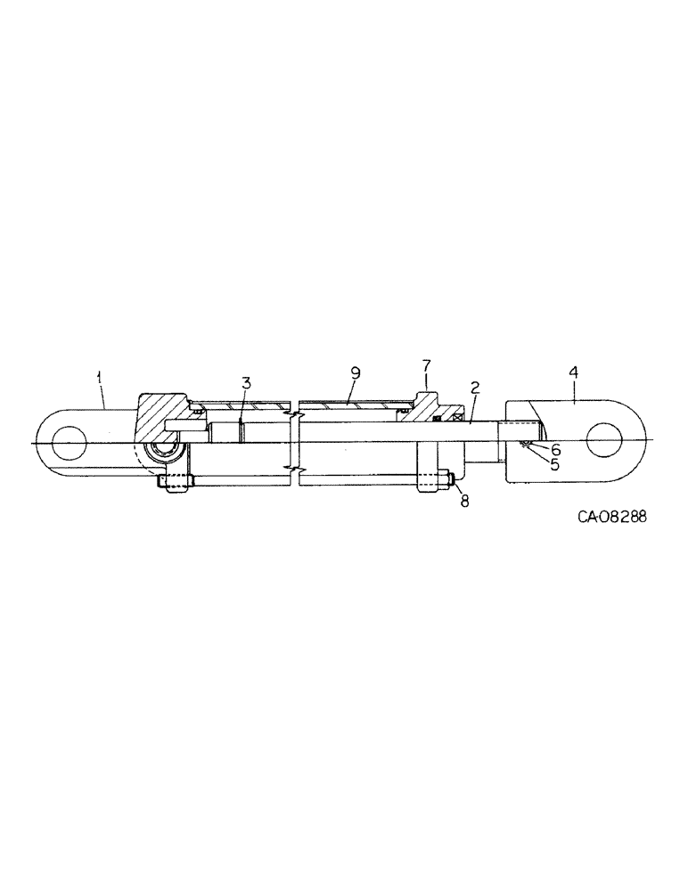 Схема запчастей Case IH 800 - (09-13) - MARKERS, HYDRAULIC CYLINDER, 1-1/4 X 8 INCH RAM TYPE, UNITS A, B, F, G, Z, AA AND AB (08) - HYDRAULICS