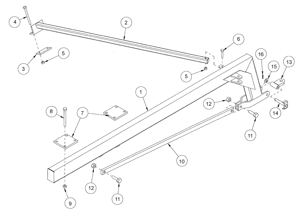 Схема запчастей Case IH ATX - (09-08) - REAR HITCH (09) - CHASSIS