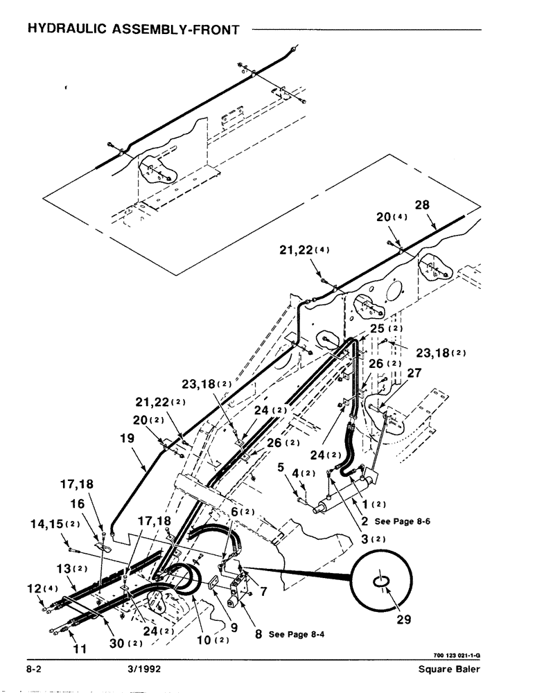 Схема запчастей Case IH 8570 - (8-02) - HYDRAULIC ASSEMBLY, FRONT (07) - HYDRAULICS