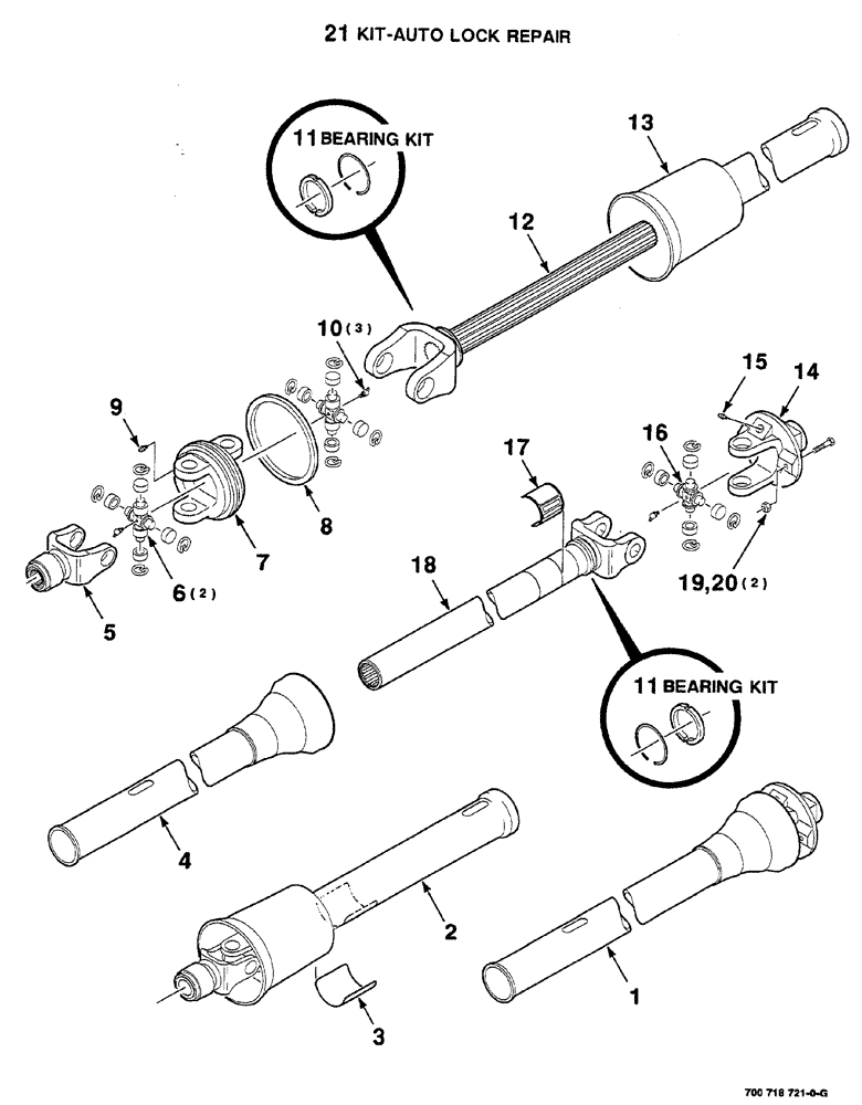 Схема запчастей Case IH RS561A - (2-002) - IMPLEMENT DRIVELINE ASSEMBLY, 540 RPM Driveline