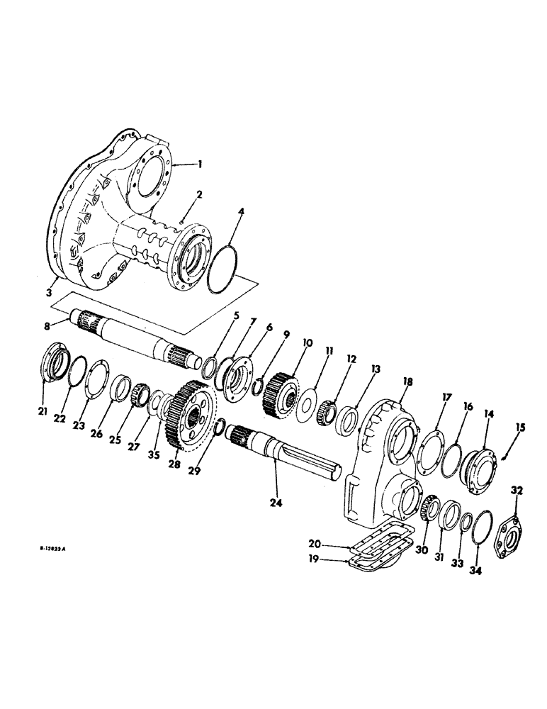 Схема запчастей Case IH 826 - (07-34) - DRIVE TRAIN, REAR AXLE, FARMALL HI-CLEAR TRACTORS (04) - Drive Train