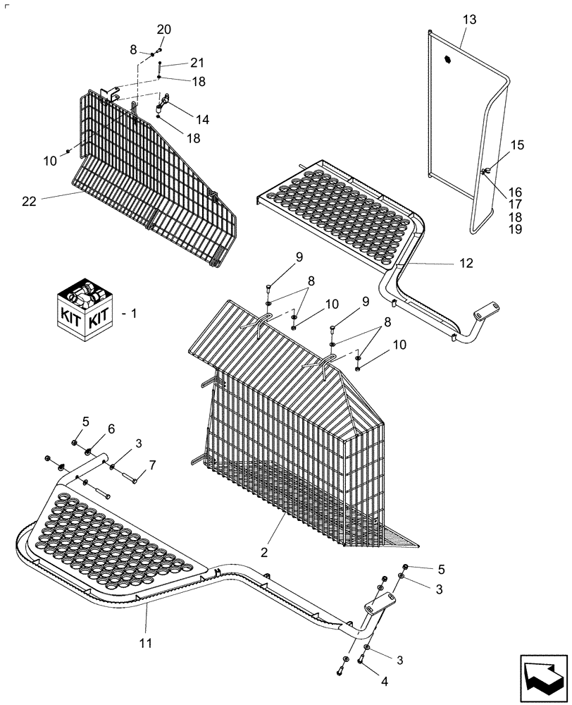 Схема запчастей Case IH 8010 - (48.050.02) - KIT, LOWER SHIELDING, TRACK DRIVE - NA ONLY (48) - TRACKS & TRACK SUSPENSION