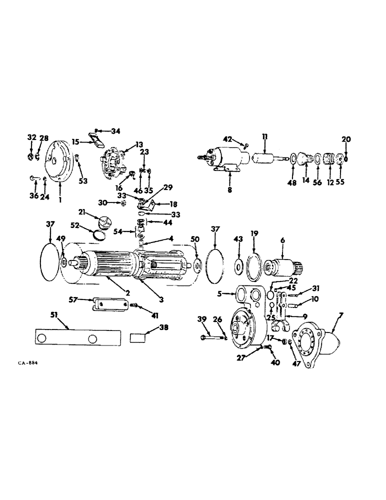 Схема запчастей Case IH 966 - (08-12) - ELECTRICAL, CRANKING MOTOR, DELCO REMY (06) - ELECTRICAL