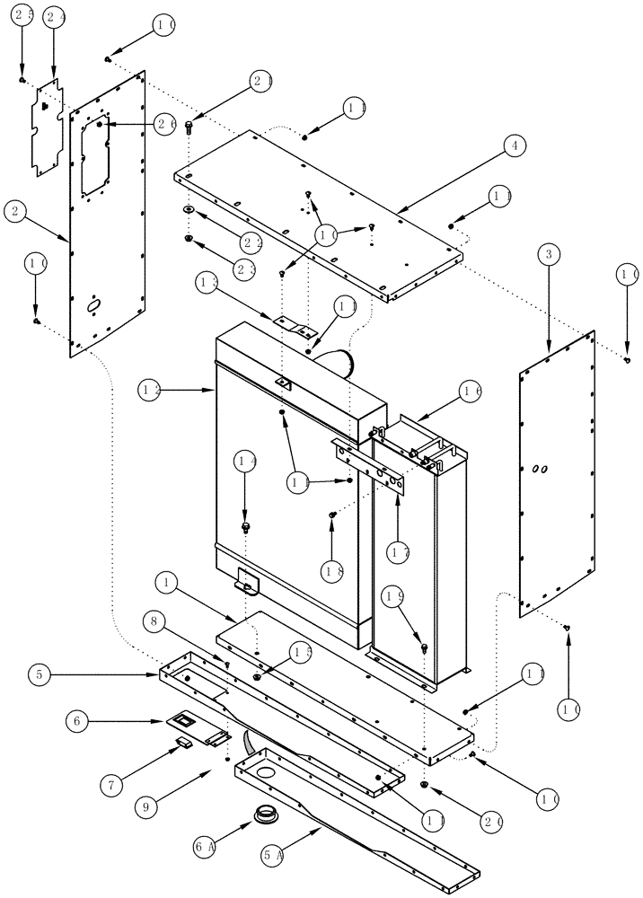 Схема запчастей Case IH CPX610 - (09C-20) - CHARGE AIR COOLER AND SUPPORTS (15) - HANDLING SYSTEM