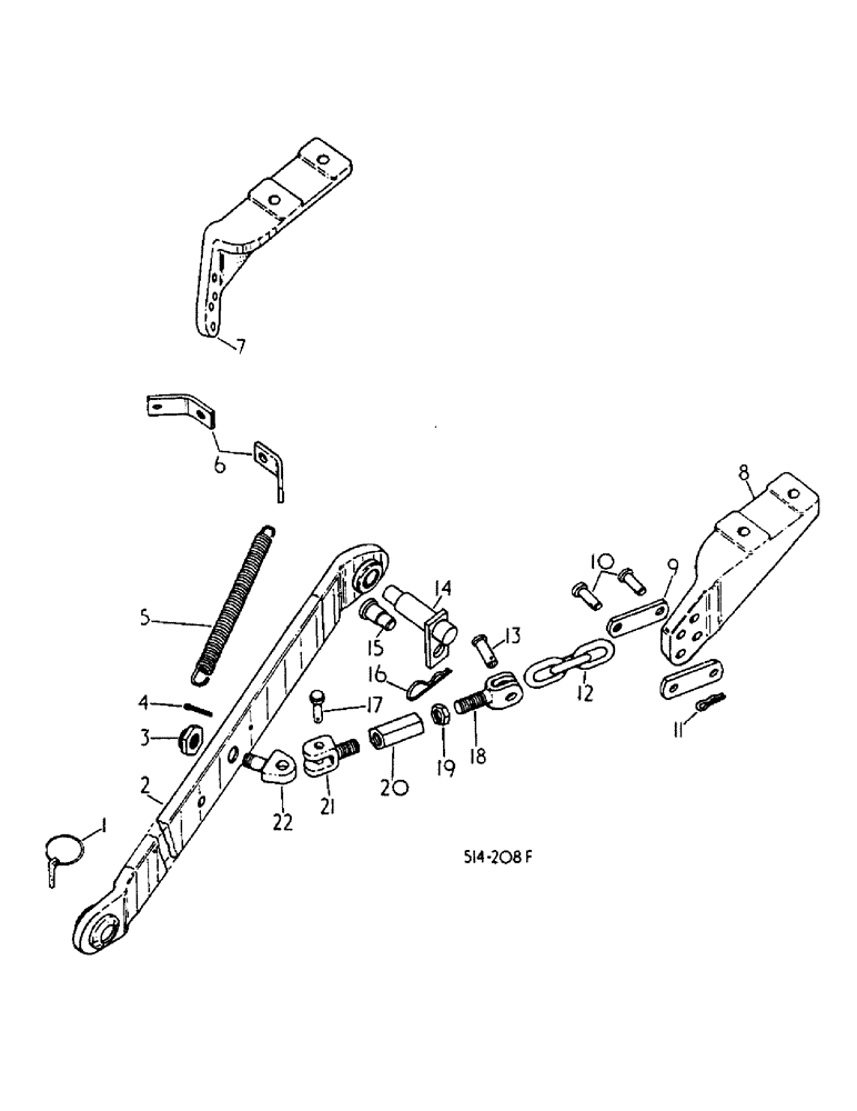 Схема запчастей Case IH 584 - (09-05) - LOWER LINKS, 3 POINT HITCH, 33" FIXED LOWER LINKS & OUTSIDE CHECK CHAINS, UTILITY & AWD TRAC. (12) - FRAME