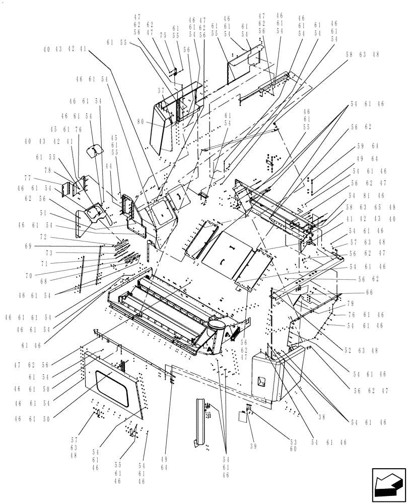 Схема запчастей Case IH 7120 - (80.150.03[02]) - GRAIN TANK - MY2010 (80) - CROP STORAGE/UNLOADING