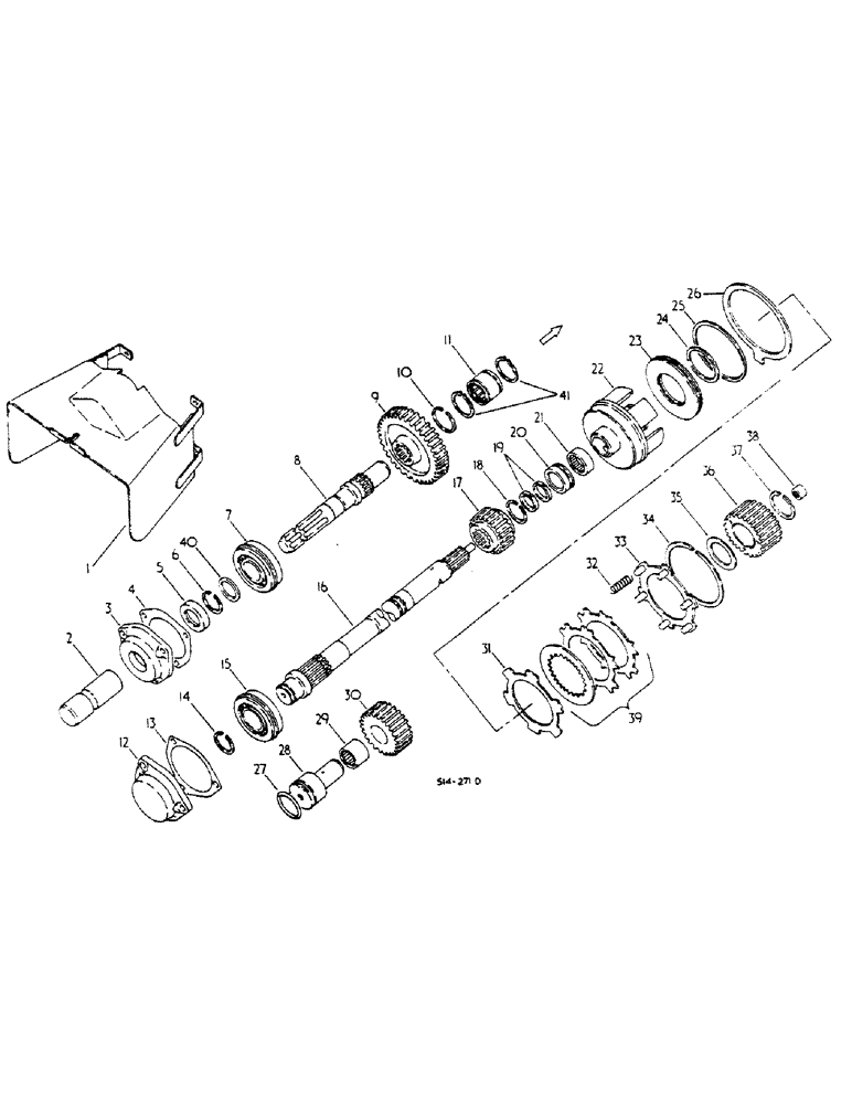 Схема запчастей Case IH 784 - (07-20) - DRIVE TRAIN, INDEPENDENT POWER TAKE-OFF, SINGLE SPEED, UPPER OUTPUT SHAFT W/ PROVISION FOR SIDE PTO (04) - Drive Train