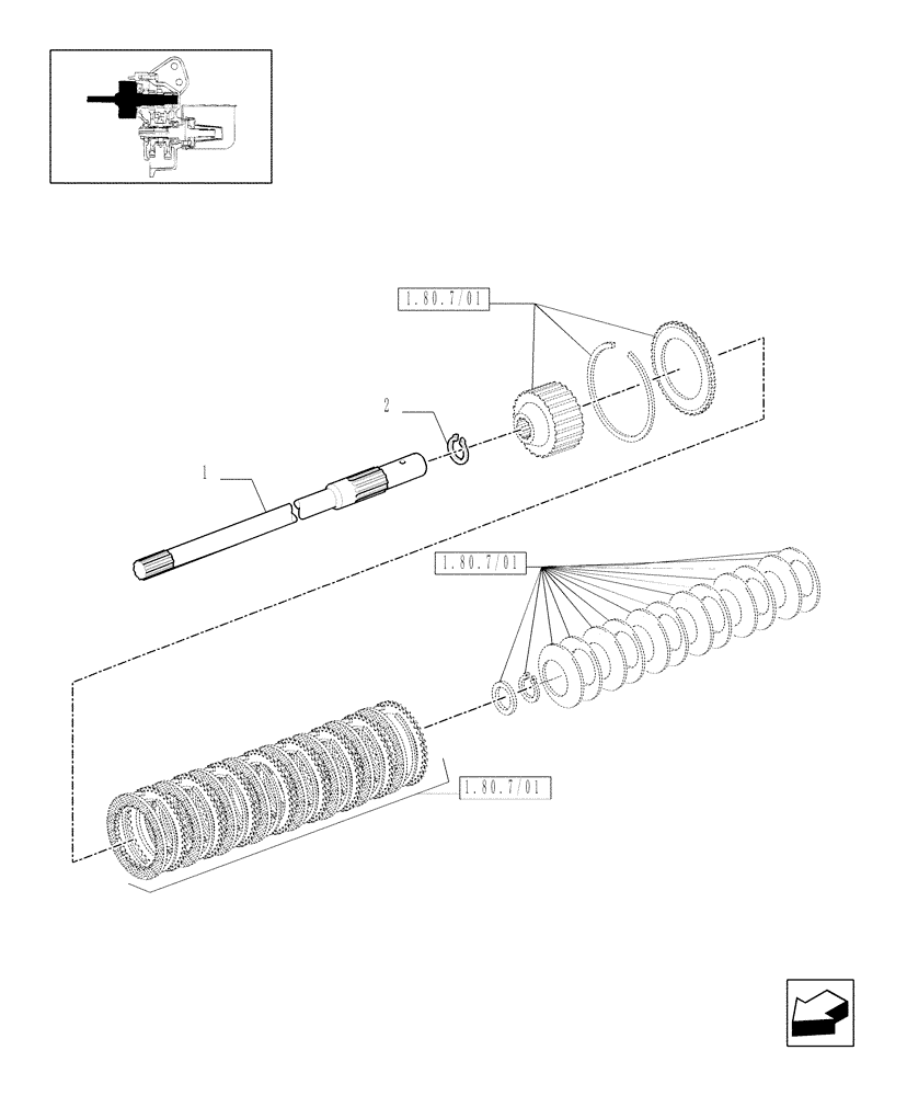 Схема запчастей Case IH MXM175 - (1.80.7/08) - (VAR.571) FULL POWER SHIFT GEAR CHANGE 19X6 (40 KM/H) - PTO CLUTCH (07) - HYDRAULIC SYSTEM