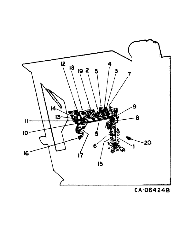 Схема запчастей Case IH 1440 - (08-05) - ELECTRICAL, WIRING DIAGRAM, INSTRUMENT PANEL, S/N 20001 AND ABOVE (06) - ELECTRICAL