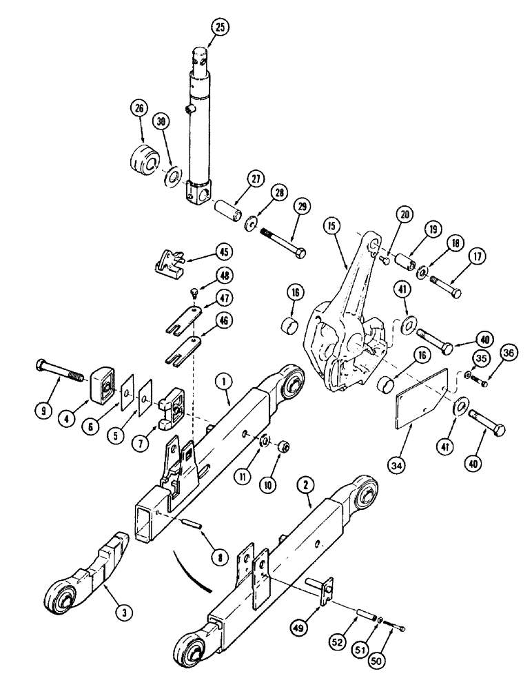 Схема запчастей Case IH 8950 - (9-006) - HITCH LOWER LIFT LINKS (09) - CHASSIS/ATTACHMENTS