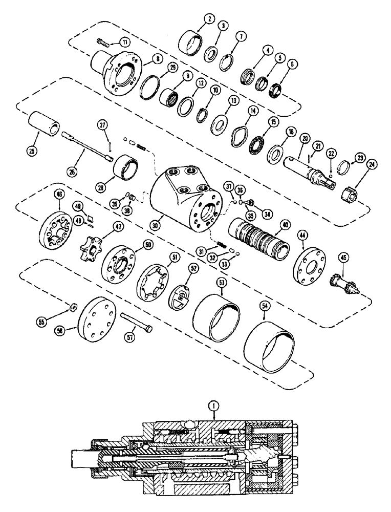 Схема запчастей Case IH 1370 - (086) - HYDROSTATIC STEERING, HAND PUMP AND CONTROL VALVE (05) - STEERING