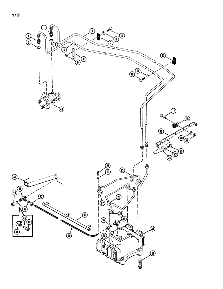 Схема запчастей Case IH 970 - (112) - HYDROSTATIC STEERING SYSTEM (05) - STEERING