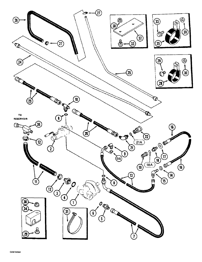 Схема запчастей Case IH 1660 - (8-080) - REEL DRIVE SYSTEM, PRIOR TO P.I.N. JJC0103067 (07) - HYDRAULICS