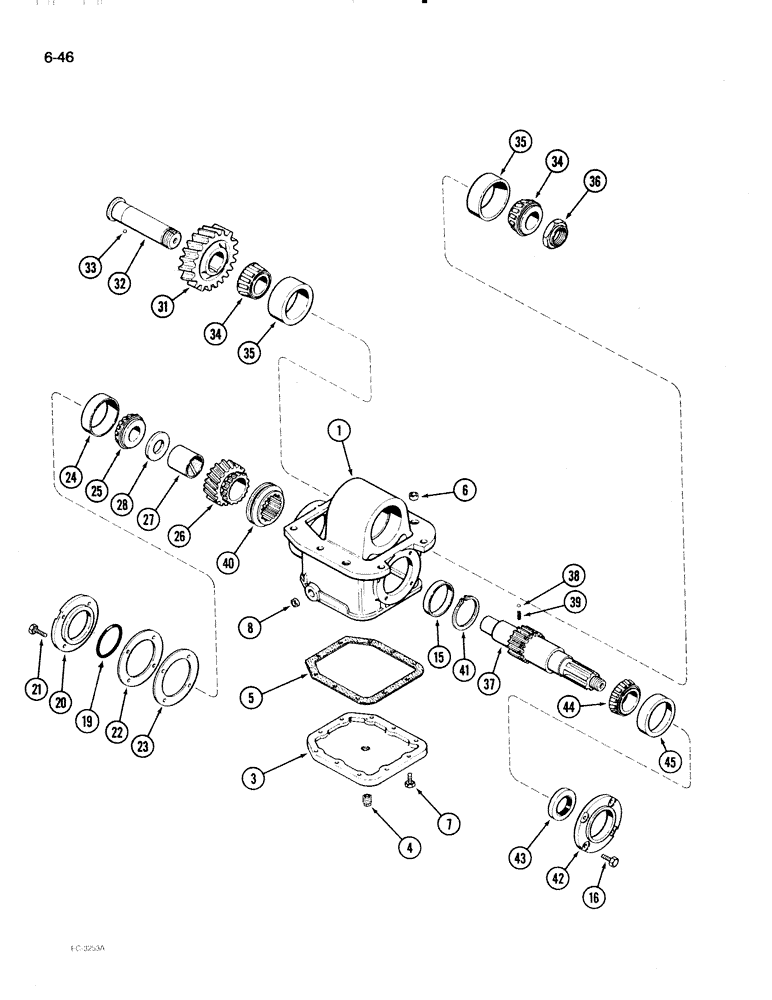 Схема запчастей Case IH 2096 - (6-046) - TRANSFER GEARBOX, CONSTANT LOCK TYPE (06) - POWER TRAIN