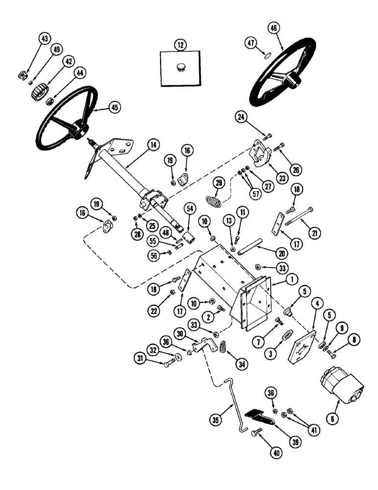 Схема запчастей Case IH 1896 - (5-102) - ADJUSTABLE STEERING COLUMN (05) - STEERING