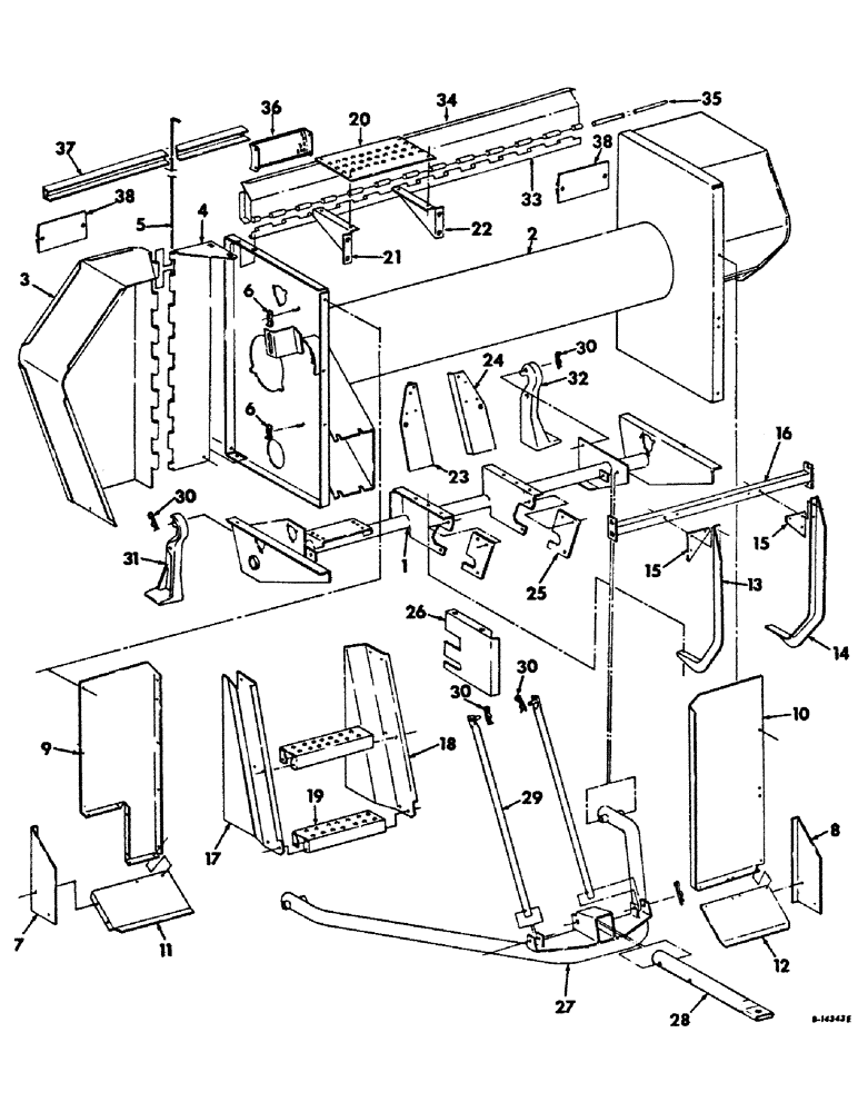 Схема запчастей Case IH 234 - (F-02) - SHELLER, SHELLER FRAME AND STAND (58) - ATTACHMENTS/HEADERS