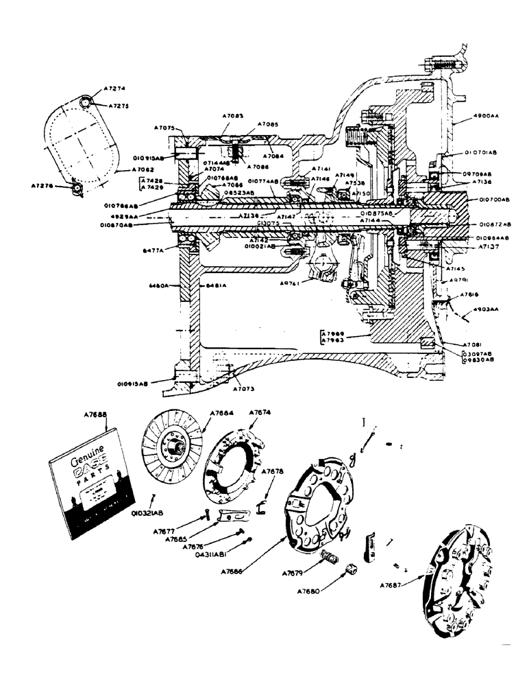 Схема запчастей Case IH 400-SERIES - (104B) - FOOT CLUTCH ASSEMBLY, CLUTCH, FOOT OPERATED (06) - POWER TRAIN