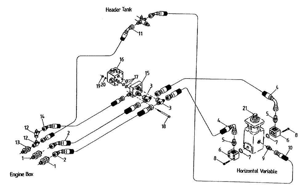 Схема запчастей Case IH 7700 - (B06[15A]) - HYDRAULIC CIRCUIT {HORIZONTAL ARM PRIMARY VARIABLE EXTRACTOR} Hydraulic Components & Circuits