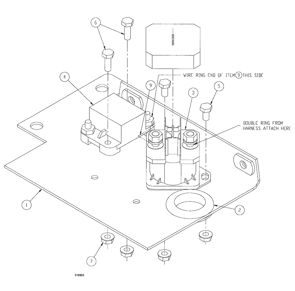 Схема запчастей Case IH SPX3200B - (048) - SOLENOID MOUNT ASSEMBLY (55) - ELECTRICAL SYSTEMS