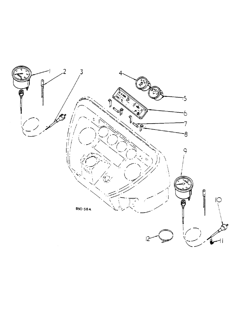 Схема запчастей Case IH 268 - (11-004) - INSTRUMENTS Instruments