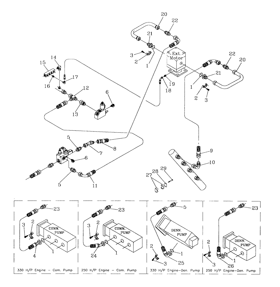 Схема запчастей Case IH 7700 - (B10[05]) - HYDRAULIC CIRCUIT {PRIMARY EXTRACTOR} Hydraulic Components & Circuits