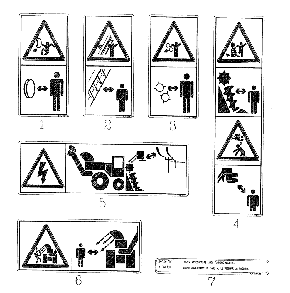 Схема запчастей Case IH 7700 - (C09[04]) - SAFETY DECALS (NON-ENGLISH) Engine & Engine Attachments