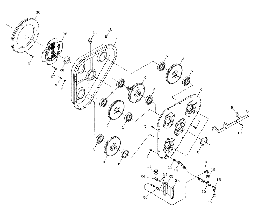 Схема запчастей Case IH 7700 - (C06[02]) - GEARBOX {125} {DENISON} Engine & Engine Attachments