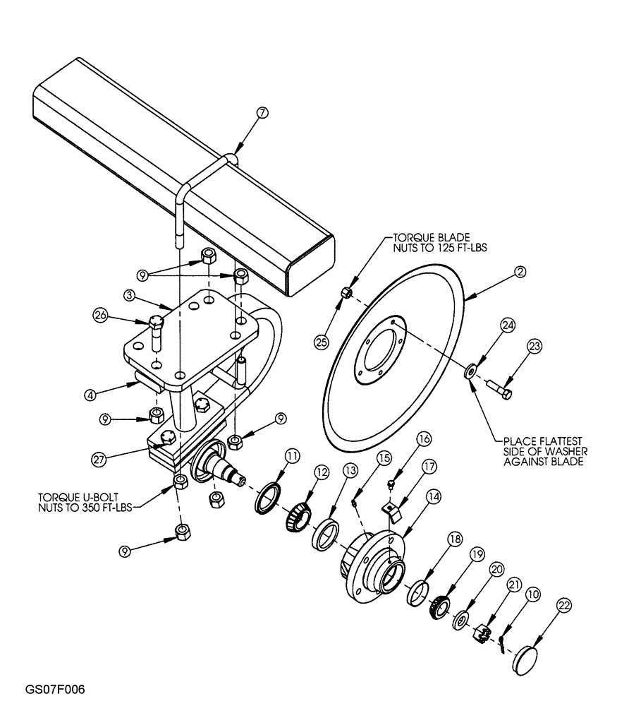Схема запчастей Case IH 9300 - (75.200.04) - CUSHION DISC MOUNT ASSEMBLY (09) - CHASSIS/ATTACHMENTS
