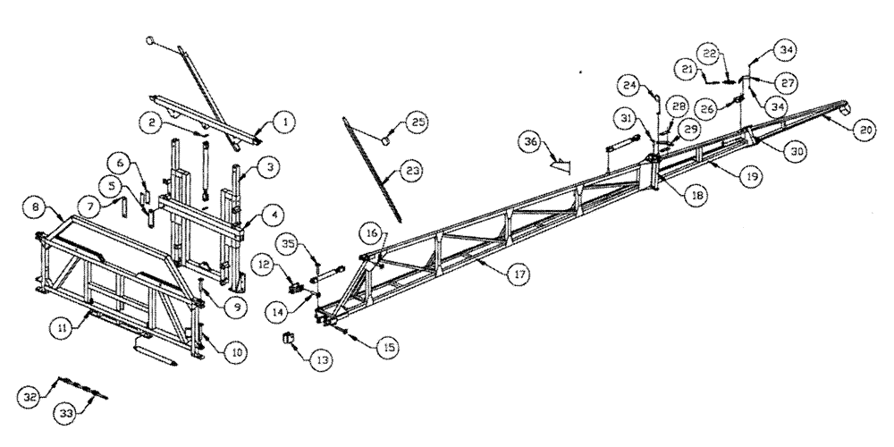 Схема запчастей Case IH PATRIOT 150 - (08-002) - BOOM ASSEBLY (75) (09) - BOOMS