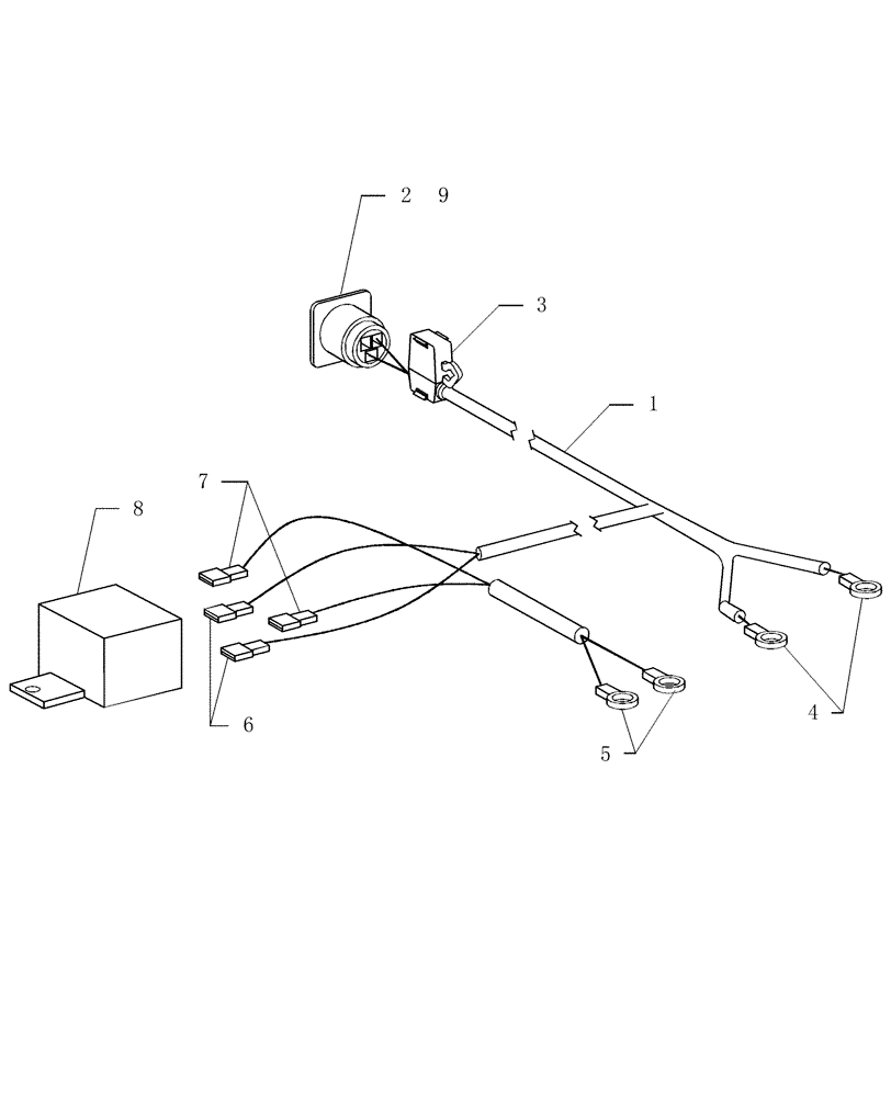 Схема запчастей Case IH ADX2230 - (A.50.A[56]) - TASK CONTROLLER POWER ADAPTOR CABLE A - Distribution Systems
