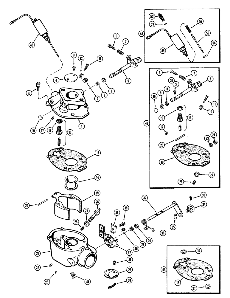 Схема запчастей Case IH 1700-SERIES - (026) - A39040 CARBURETOR, 148B SPARK IGNITION ENGINE (10) - ENGINE