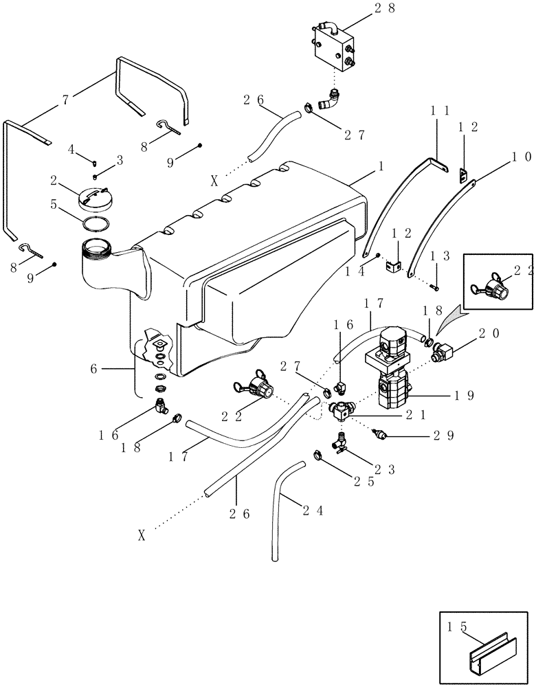 Схема запчастей Case IH CPX610 - (09A-38) - DRUM BAR LUBRICATION SYSTEM, GREASE TANK AND PUMP (13) - PICKING SYSTEM