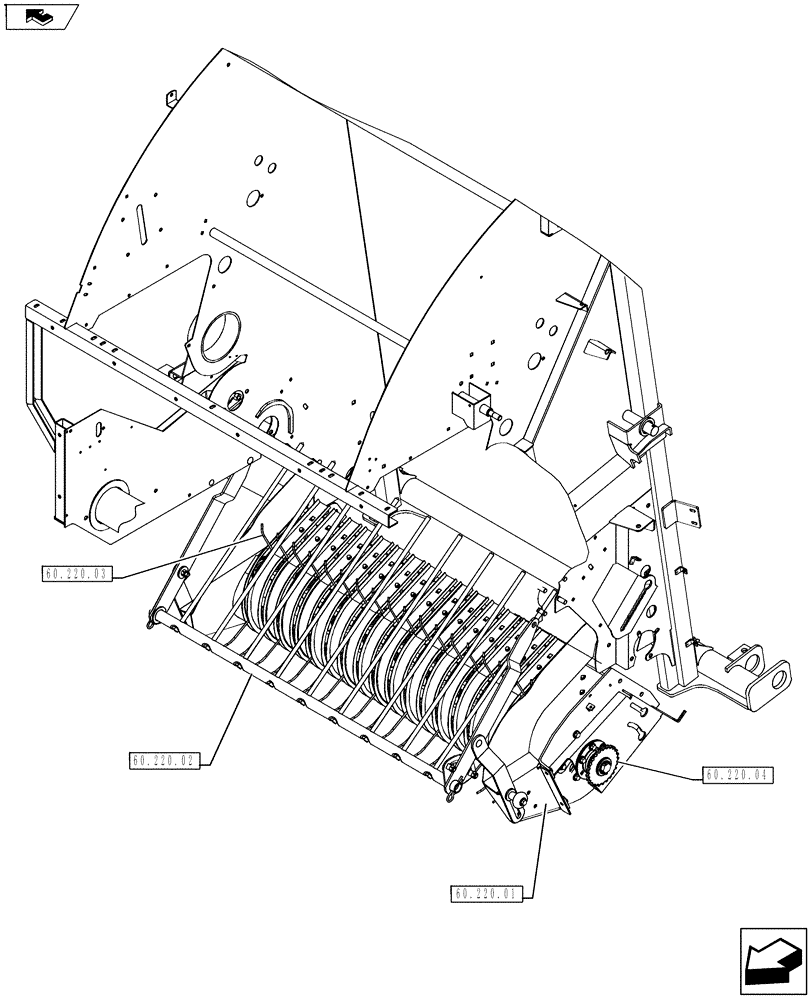 Схема запчастей Case IH RB455A - (00.000.60) - PRODUCT FEEDING (00) - GENERAL & PICTORIAL INDEX